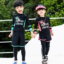 Warm split wetsuit Mother-to-child suit Childrens swimsuit Large medium and small split two or three sets of boy and girl swimsuits