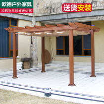 Oude outdoor grape rack Gazebo Courtyard Roof garden Villa Outdoor Wrought iron grape tent Canopy awning awning