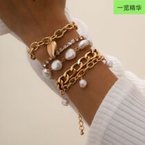 Imitation pearl baroque bracelet feminine love set bracelet