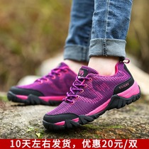 Spring Outdoor Shoes Men Shoes Climbing Shoes Women Shoes Net Face Breathable Hiking Shoes Non-slip Sports Tour Mesh of Mountain Shoes