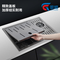 Singing Invisible Sink With Wash Cup Concealed Nano Black Pool Thickened island Taichung basin Single slot