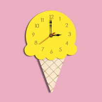 Simple fashion new home Cartoon creative wall clock living room acrylic ice cream childrens clock