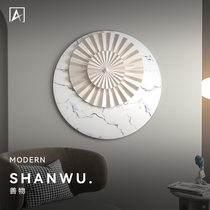 New Chinese wrought iron wall decoration living room bedroom TV sofa background wall decoration pendant metal light luxury wall hanging