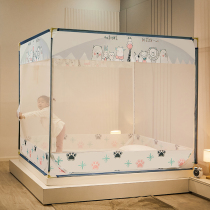 Baby anti-fall mosquito net bed Ogasawara full-bag bottom thickened mosquito nets can hang fans Home Summer 2021 New