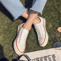 Summer White Sail Cloth Shoes Men Trends Han Edition Students 100 Hitch Small White Shoes Mens Shoes Breathable Low Help Classic Board Shoes