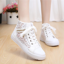 Womens Korean version of flat children canvas shoes breathable Primary School students mesh 2019 summer wild running