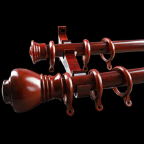 Wood grain wood pattern thickened aluminum alloy double pole single pole Roman pole living room bedroom high-grade silencer Roman pole