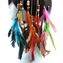 Send point wig 6-color color feather hair attachment headdress clip hair ball show hair wig