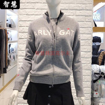 Korea PEARLY GATES GOLF SUIT JACKET 21 AUTUMN WOMEN STAND ZIPPED WARM KNIT CARDIOVERT