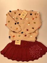 Spot Division Marwarm Hall Babytoly Organic Cotton Rainbow Popcorn Covered Head Children Handmade Sweater New Year