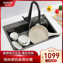 Wrigley sink stainless steel black nano kitchen package wash basin sink sink sink basin hand-made whole