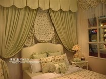 Wave edge curtains European American country curtains English pastoral fabric curtains Bedroom curtains can be customized