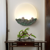 New Chinese living room round LED wall lamp bedroom bedside aisle modern simple personality creative lamps