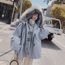 Cotton clothes female ins Port wind tooling 2021 New Korean loose student short thick winter cotton coat tide