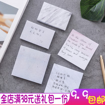 Creative student stationery Natural marble texture post-it note can be torn urine signature book message note N times paste