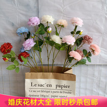 Wedding wedding decoration flower arrangement simulation non-woven single-branch peony living room with roses
