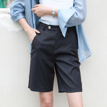 Texture gray five-point pants summer thin loose casual straight pants Joker slim professional commuter OL suit shorts