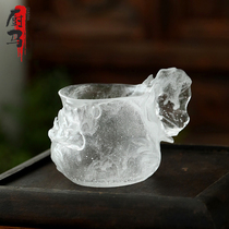 Kitchen Horse light and luxurious French glazed petals with masters cup personal special large high-end tea cup frozen beaker