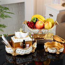 European light luxury deer fruit plate Living room household ornaments Living room coffee table desktop high-grade diamond-set creative large candy plate