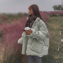 Down cotton clothes Girl 2021 New short style bread clothes cotton clothes Korean version loose winter small cotton padded jacket Inn wind
