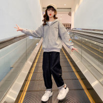 Girl Spring Autumn Jacket 2022 New Internet Red Ocean Spring CUHK Childrens little girl Lianhood blouses childrens dress surges