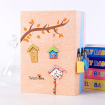 Locked diary book Korean boutique stationery fresh and cute primary school students with a hand account password lock thick notebook