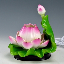 For the Buddha Lotus Lantern Buddha Former Seven Cairoses Long Ming light plug-in Electric a pair of Buddha lanterns Home Buddha Supplies Guanyin Buddha for light