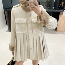 Ya Xi dress Plaid tweed plush coat 0LE9170