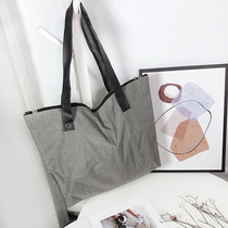 Simple large capacity zipper shoulder bag Hand bag travel travel portable Oxford cloth storage bag shopping bag