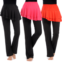 New bodybuilding PANTS SQUARE DANCE DRESS DRESS PANTS LATIN DANCE DRESS BIG CODE FITNESS GYMNASTICS SPORTS PANTS