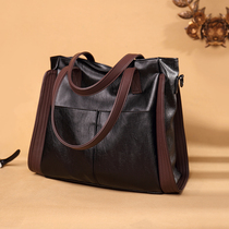 2022 new large capacity genuine leather sheepskin bag Jane about large capacity handbag single shoulder inclined satchel bag big bag