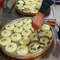 Stainless steel round pancake mould steamer cake cake cake cake baking popcake red bean corn flour