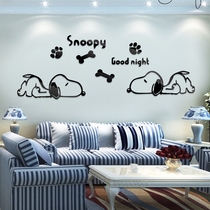 Teenage Girl Hearts 3d Acrylic Solid Wall Stickon Cartoon Cartoon Children Room Bedroom Living Room With Less Hair Background Self-Glued Wall Sticker