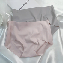 Honey Peach Jelly ~ Ice Silk No Marks Cool Briefs Female One Piece 100 Hitch Antibacterial Silk Pure Cotton Crotch Breathable Triangle Pants