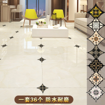 Tile floor tile sticker Floor sticker Waterproof wear-resistant self-adhesive living room floor sticker Floor seam decorative decal diagonal sticker