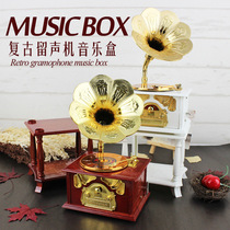 Mixed batch source factory direct retro phonograph music box storage music box creative gift BY58