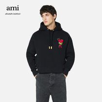 AMI unisex classic love co-branded TIGER X AMI casual embroidery hooded heavy sweatshirt