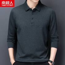 South Pole 2022 new long sleeve T-shirt for mens spring autumn season pure color turtlenecks Polo shirts Casual Undershirt