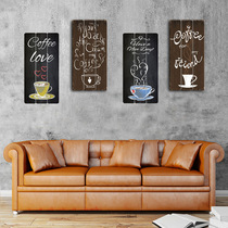 Wall American vintage wooden decoration painting LOFT home shop restaurant cafeteria café network café personality painting