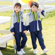 Kindergarten Garden Clothing Autumn Winter Clothing Childrens Three-in-one Submachine Clothes School Uniform Suit Elementary School Children Sports Class Clothing for boys and girls