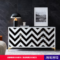 Light luxury sideboard post-modern simple living room entrance hall porch decoration cabinet locker restaurant large capacity tea cabinet
