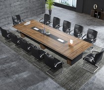  Conference table 8 10 12 people Rectangular negotiation table strip table Large conference table and chair 16 20 people Modern and simple