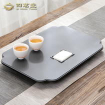 Simingtang Wujin stone tea tray Tibetan jade household whole simple stone tea table frosted Japanese stone Kung Fu tea set