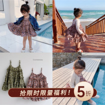 Cookiesbaby baby childrens clothing girls chiffon suspenders dress summer childrens baby holiday skirt