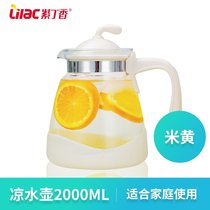 Bottle household set large K capacity cool pot glass heat-resistant kettle White Open Kettle cool juice cold