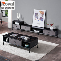 Dynasty furniture rock board Marble coffee table TV cabinet Modern simple light luxury wind living room furniture QMLD683