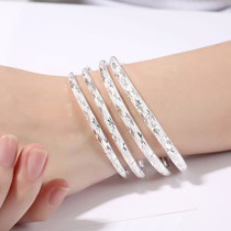 Gypsophila 9999 Silver Bracelet female silver bracelet to send girlfriends gift to girlfriend Korean Net red sterling silver foot silver bracelet