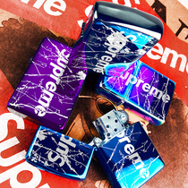 Tide brand crack ice surface kerosene lighter Net red shaking sound anti-wind lighter fashion retro creative gift to boyfriend