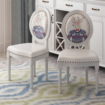 American white dining chair minimalist modern restaurant chair dining stool computer chair home seat