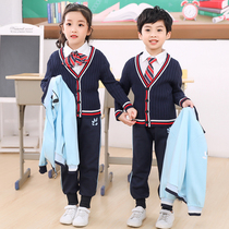 Elementary School School Uniform Suit Spring Autumn Suit Children Blue Baseball Uniform Sports Class Clothing Kindergarten Garden Suit Five Pieces